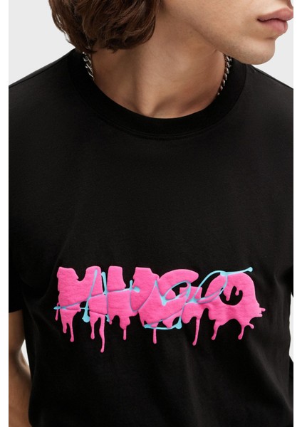 % 100 Pamuk Regular Fit Efekt Logolu T Shirt Erkek T Shirt 50515282 001 fırsatları