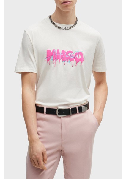 % 100 Pamuk Regular Fit Efekt Logolu T Shirt Erkek T Shirt 50515282 121