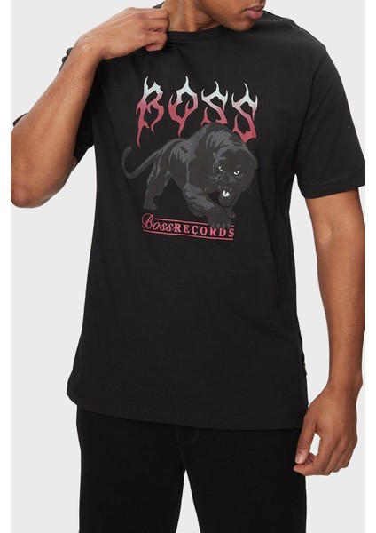 Baskılı % 100 Pamuk Regular Fit Bisiklet Yaka T Shirt Erkek T Shirt 50510223 001