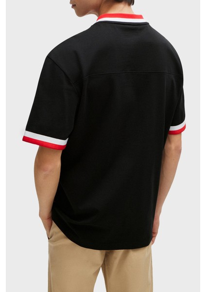 Logo Baskılı % 100 Pamuk Relaxed Fit V Yaka T Shirt Erkek T Shirt 50510173 001 fiyatları