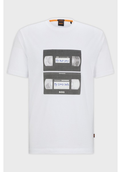 Baskılı % 100 Pamuk Regular Fit Bisiklet Yaka T Shirt Erkek T Shirt 50510021 100 indirimleri