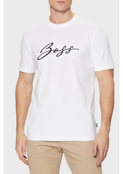 % 100 Pamuk Regular Fit Bisiklet Yaka Logolu T Shirt Erkek T Shirt 50531309 100