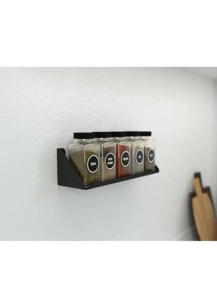 Modern Metal Baharatlık Rafı / Minimalist Tasarım Mutfak Depolama Duvar Rafı Metal Raf