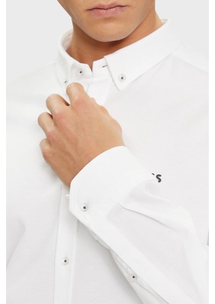 % 100 Pamuk Regular Fit Düğmeli Yaka Gömlek Erkek Gömlek 50512006 100 fırsatları