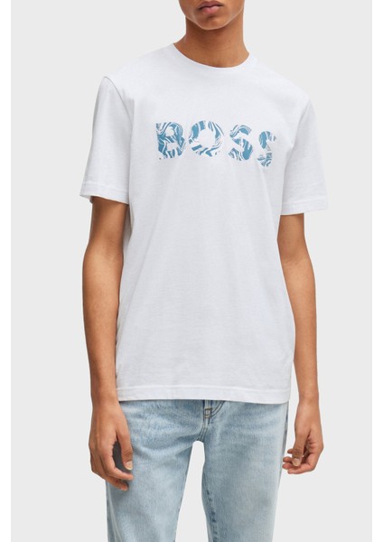 % 100 Pamuk Regular Fit Bisiklet Yaka Logolu T Shirt Erkek T Shirt 50515997 100