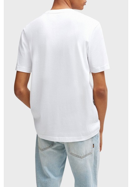 % 100 Pamuk Regular Fit Bisiklet Yaka Logolu T Shirt Erkek T Shirt 50515997 100 fiyatları