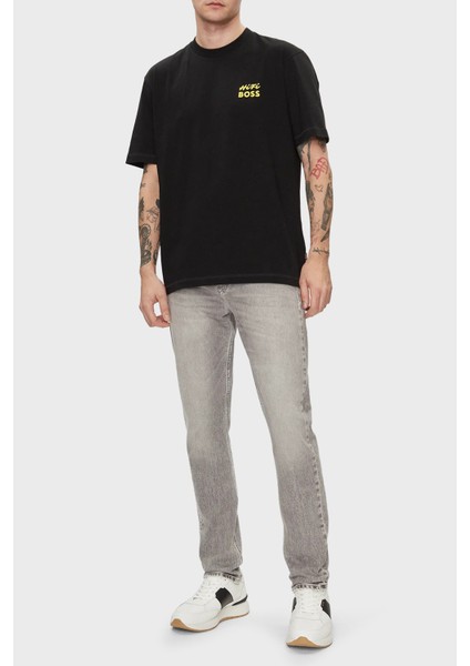 % 100 Pamuk Relaxed Fit Sırt Baskılı T Shirt Erkek T Shirt 50515553 002 modelleri