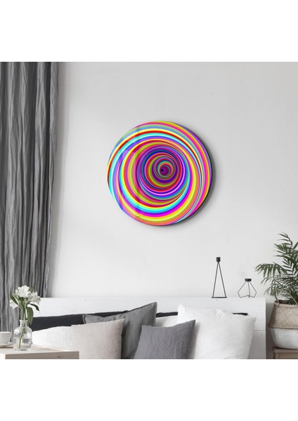 Candy Swirl Yuvarlak Cam Tablo