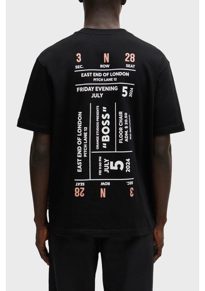 % 100 Pamuk Relaxed Fit Sırt Baskılı T Shirt Erkek T Shirt 50515553 001 fiyatları