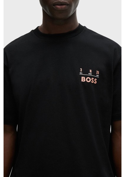 % 100 Pamuk Relaxed Fit Sırt Baskılı T Shirt Erkek T Shirt 50515553 001 fırsatları