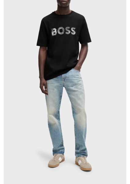 % 100 Pamuk Regular Fit Bisiklet Yaka Logolu T Shirt Erkek T Shirt 50515997 001 modelleri