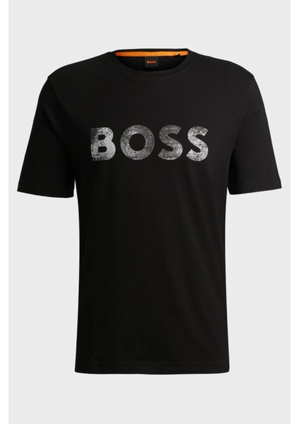 % 100 Pamuk Regular Fit Bisiklet Yaka Logolu T Shirt Erkek T Shirt 50515997 001 fırsatları