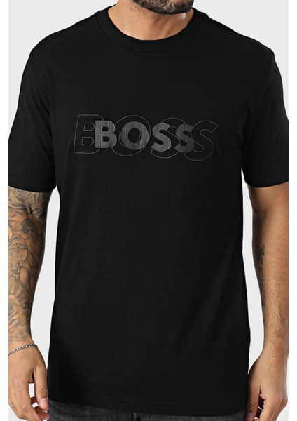 % 100 Pamuk Regular Fit Bisiklet Yaka Logolu T Shirt Erkek T Shirt 50531271 001