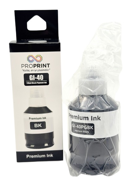 Canon Gı-40 Siyah Muadil Mürekkep 170 ml GM2040-G6040-G5040