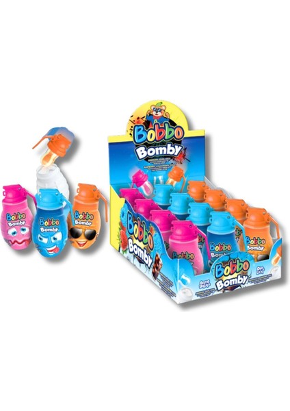 Bomby/ Bomba Oyuncaklı Çilek, Ahududu, Kola Aromalı Ekşili Emzik Şeker (32GRX12ADT)