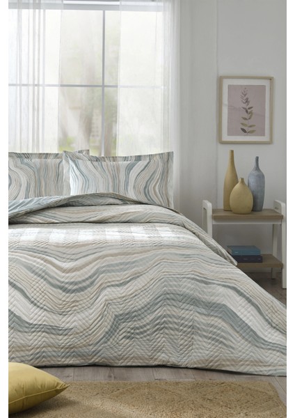 Natural Marble Çift Kişilik Kapitone Nevresim Takımı