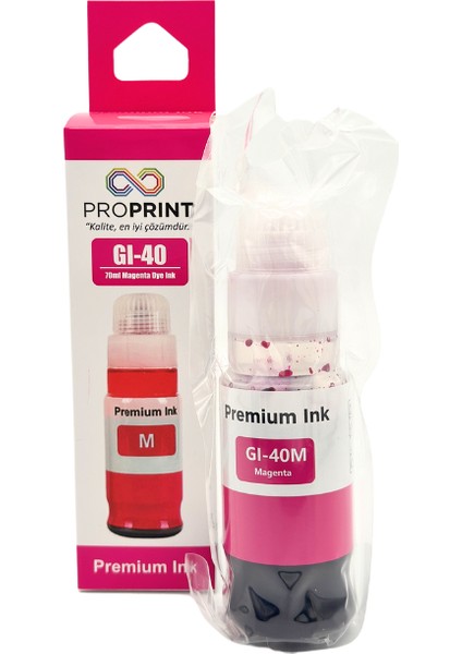 Canon Gı-40 Muadil Mürekkep Seti 4 Renk Siyah 170ML Renkliler 70 ml - GM2040