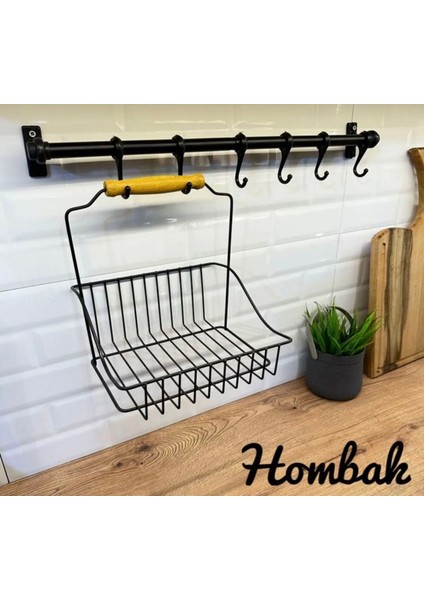 Siyah Retro Sepet ve Askılık,metal modelleri