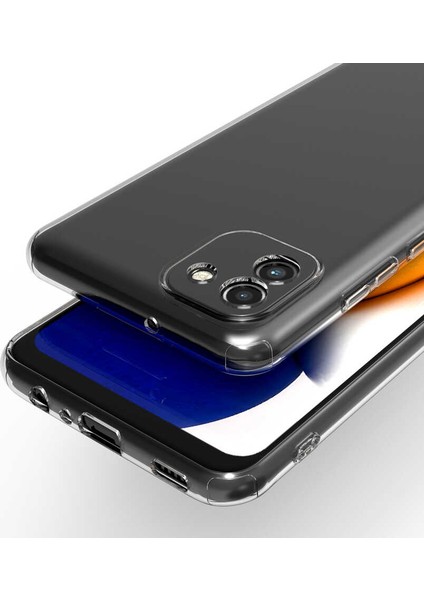Storepgs Galaxy A03 Kılıf Süper Silikon Kapak-Renksiz