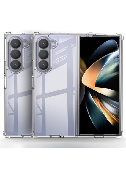 Storepgs Galaxy Z Fold 6 Kılıf Nitro Anti Shock Silikon-Şeffaf