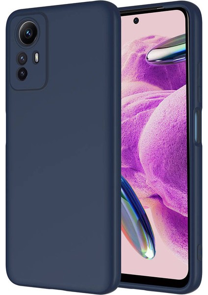 Storepgs Xiaomi Redmi Note 12S Kılıf Mara Laaakan Kapak-Lacivert