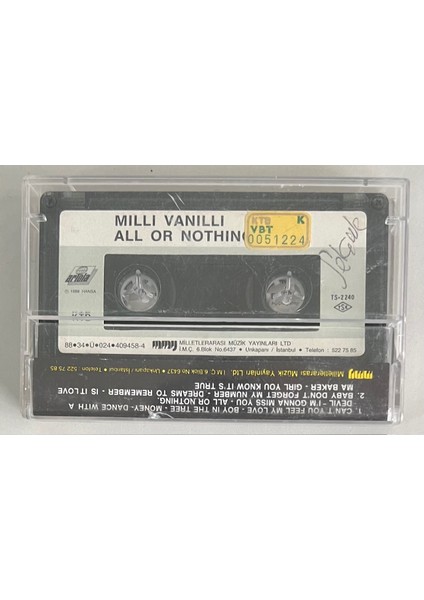 Milli Vanilli - All Or Nothing Kaset