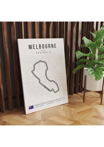 Avustralya Melbourne Formula 1 Pisti Kanvas Tablo F1 Duvar Dekoru Sanatsal Kanvas Tablo