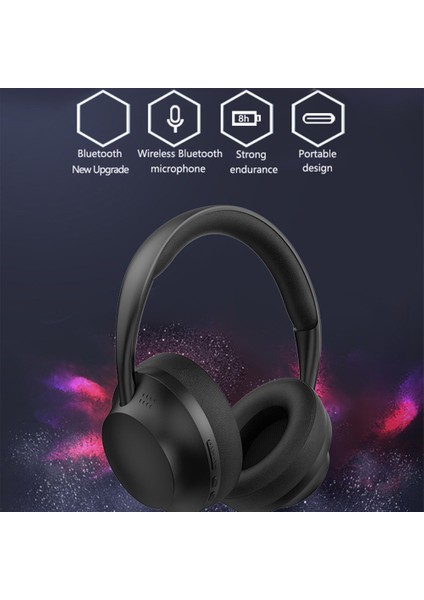 P7235 Kulak Üstü Bluetooth 5.1 Kulaklık Hd Ses Kulaklık Desteği Tf Kart, 3,5 mm Aux-Bej (Yurt Dışından)