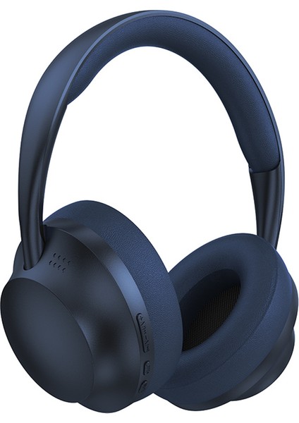 P7235 Kulak Üstü Bluetooth 5.1 Kulaklık Hd Ses Kulaklık Desteği Tf Kart, 3,5 mm Aux-Koyu Mavi (Yurt Dışından)