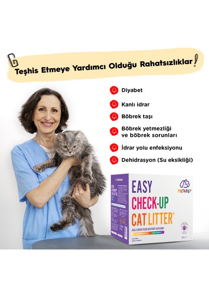 Renk Değiştiren, Erken Teşhis Akıllı Kedi Kumu, Yavru Kedilere Uygun, Doğal Tozsuz Bentonit, 1 Kg. fırsatları