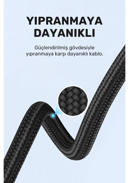Iphone 15-16 Uyumlu Type-C Kulaklık Aparatı Dönüştürücü Çevirici Örgü Yüksek Kalite Aux modelleri