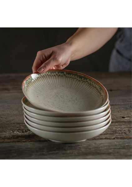 | Perge | 6'lı Porselen Yemek Tabağı Seti (20 Cm)