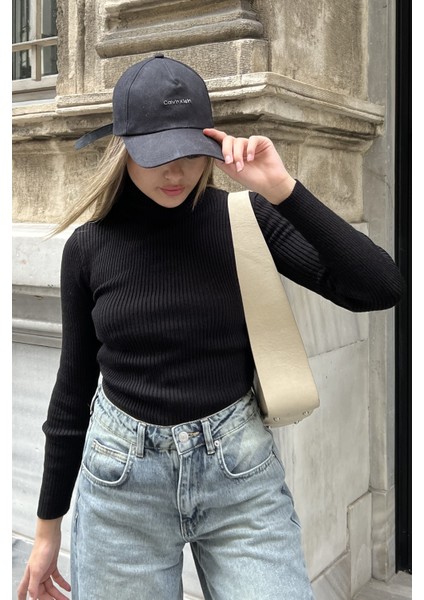 Siyah Balıkçı Yaka Slim Fit Boğazlı Triko Bluz fiyatları