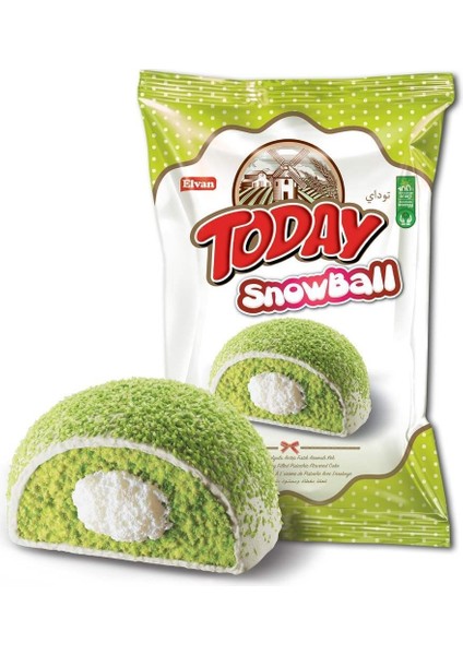 Today Snowball Antep Fıstık Aromalı Kek 35 gr 24 Adet (1 Kutu)