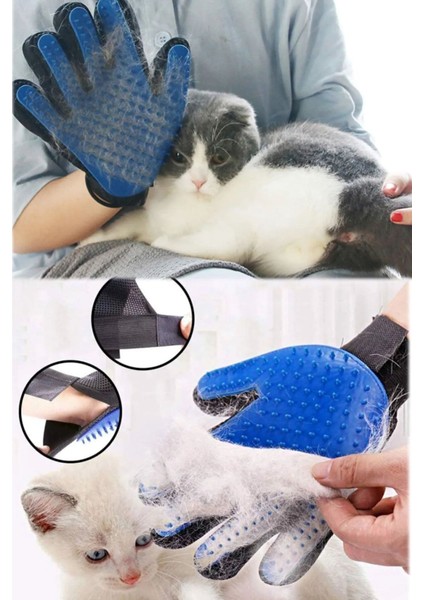 Mavi Kedi Köpek Tüy Toplama Masaj Ve Kma Eldiveni modelleri