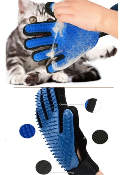 Mavi Kedi Köpek Tüy Toplama Masaj Ve Kma Eldiveni fırsatları