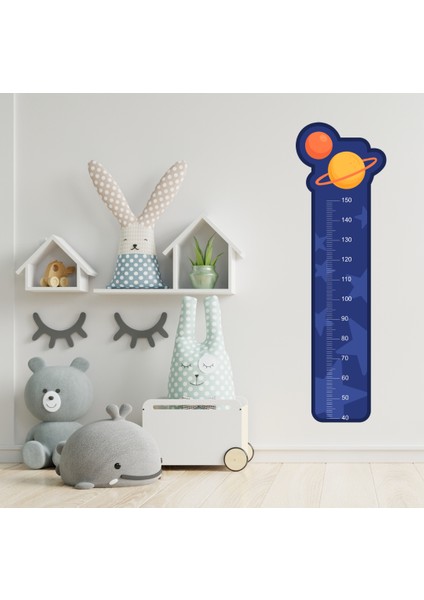Gezegen Boy Ölçme Cetveli Çocuk Odası Duvar Sticker
