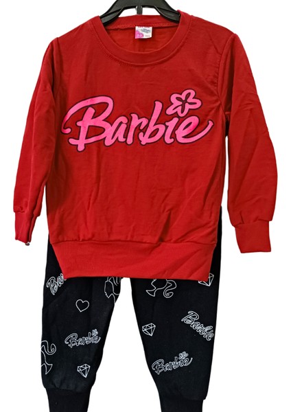Barbie Baskılı Kız Çocuk Alt Üst Takım