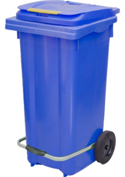 Plastik Metal Pedallı Çöp Konteyneri 120 lt Konteyner - Isıya Dayanıklı Malzeme