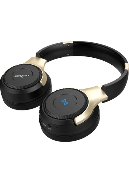 Zealot B26 Kulak Üstü Kablosuz Bluetooth Kulaklık, Mikrofon Desteği Tf Kart/yardımcı Siyah/altın (Yurt Dışından)