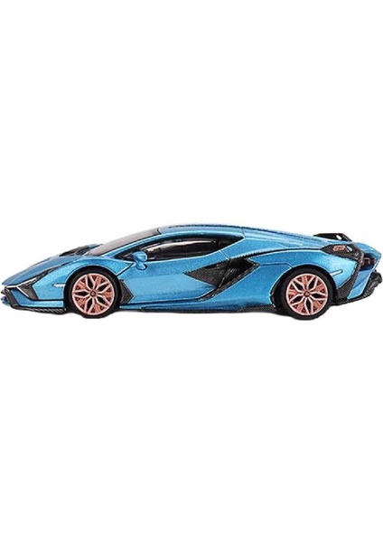 1:64 Diecast Lamborghini Sian Fkp 37 Blu Aegir Model Araba