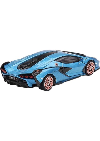 1:64 Diecast Lamborghini Sian Fkp 37 Blu Aegir Model Araba