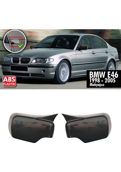 Bmw E46 Yarasa Ayna Kapağı Piona Black 1998 - 2005 Arası Kasalara Uyumlu 2 Adet