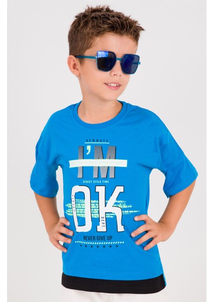 Erkek Çocuk Tshirt Basklı A8