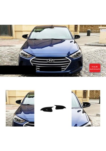 Hyundai Elantra Sinyalsiz Yarasa Ayna Kapağı Piano Black 2016 2017 2018