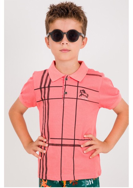 Erkek Çocuk Tshirt Çizgili Polo Yaka A5