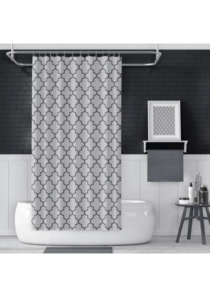 Banyo Perdesi 2 x 100 x 200 Çift Kanat Duş Perdesi 2111