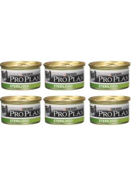 Pro Plan Sterilised Ton ve Somon Kısırlaştırılmış Kedi Konservesi 6X85 gr