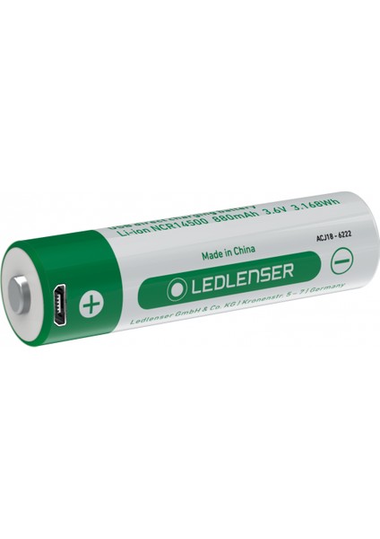 14500 Li-Ion Şarj Edilebilir Pil 880 Mah