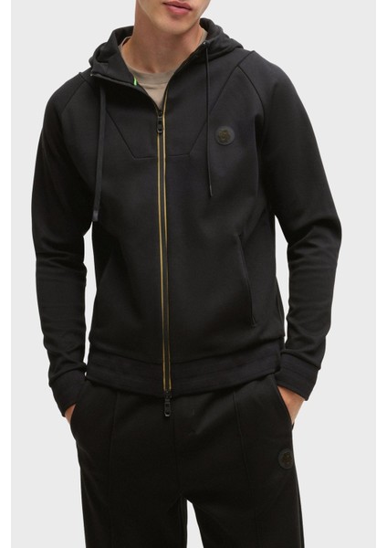 Pamuk Karışımlı Regular Fit Kapüşonlu Fermuarlı Sweat Erkek Sweat 50530969 001